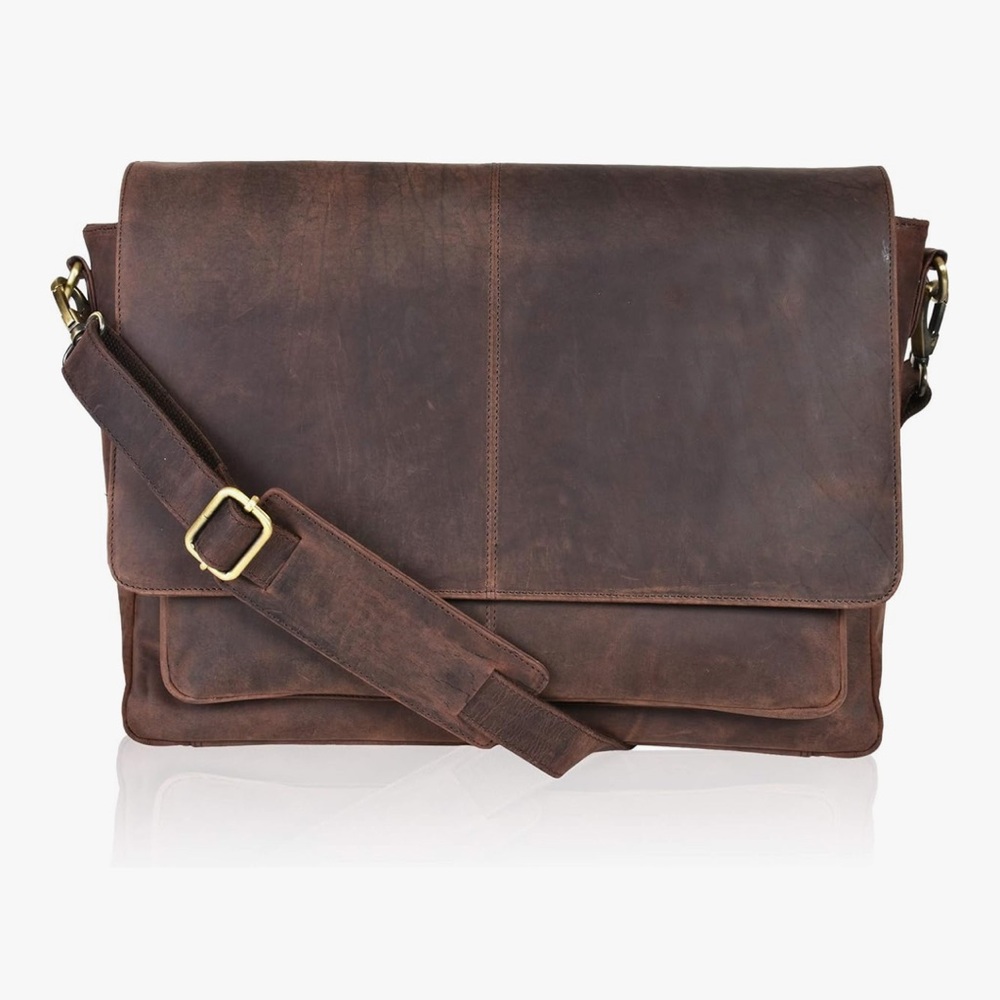 Brown Leather Messenger Bag